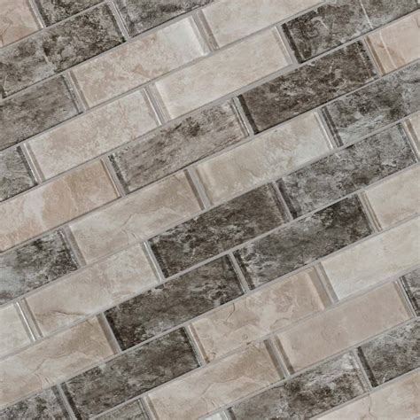 Savoy Interlocking 2x6 Glossy Glass Subway Tile