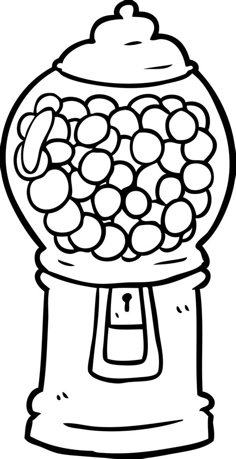 Bubble Gum Machine Coloring Page