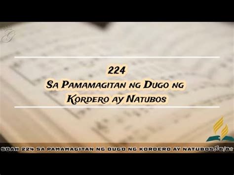 Sdah Sa Pamamagitan Ng Dugo Ng Kordero Ay Natubos Sda Hymnal