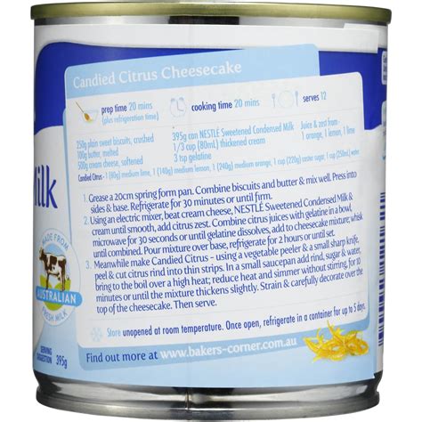 Nestle Sweetened Condensed Milk 395g Woolworths