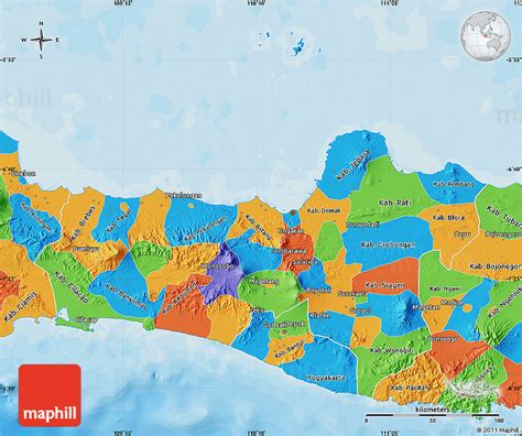 Political Location Map Of Central Java, 51% OFF