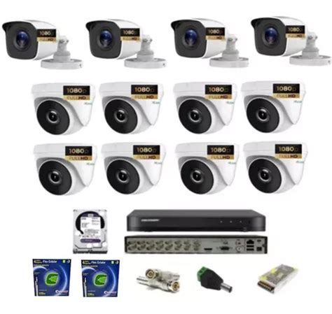 Dvr Hikvision Ch Cameras Full Fonte Hd T Cabos