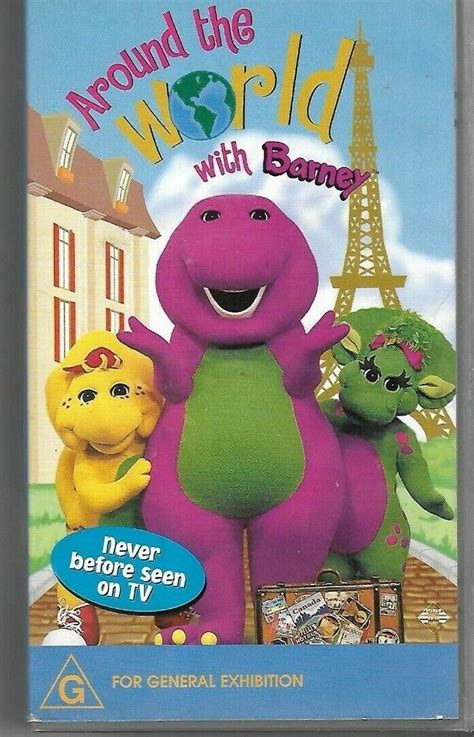 Barney Around The World With Barney Pal Vhs Video Tape Near New Ebay