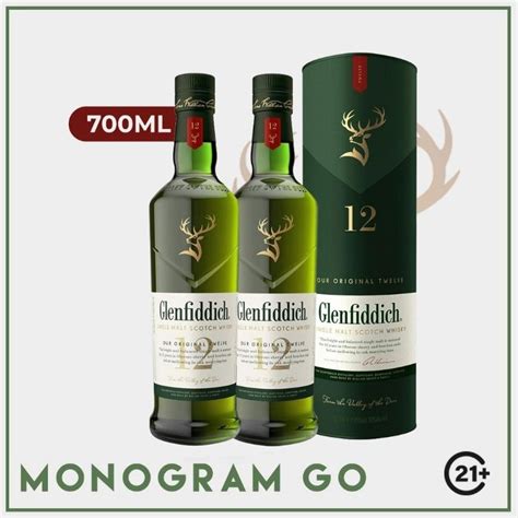 Jual Glenfiddich 12 Years Old 700ml 2 Bottles 2 Shoot Glass