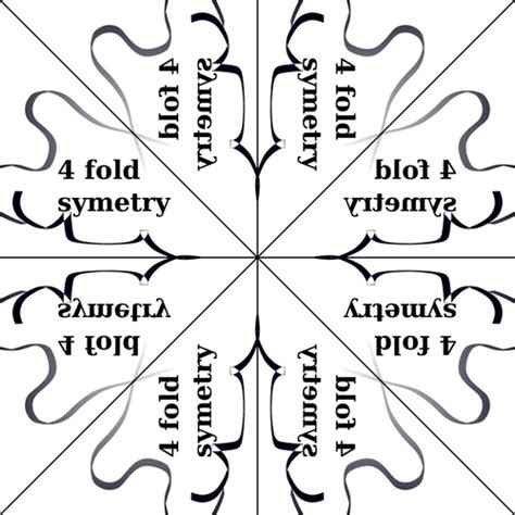 4 fold symmetry vector illustration | Public domain vectors