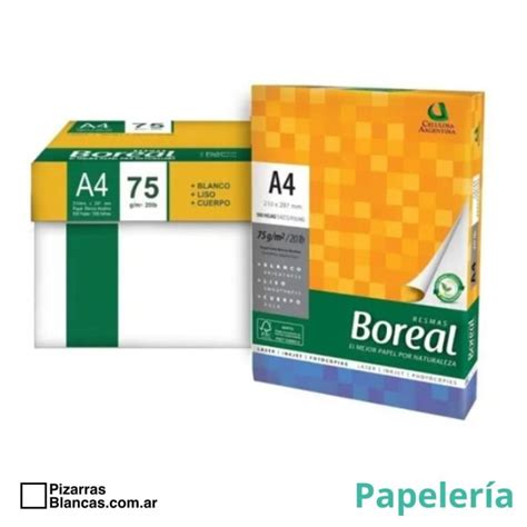 Caja de Resmas Resma A4 Boreal 70g 500 hojas X10 u Librería PB