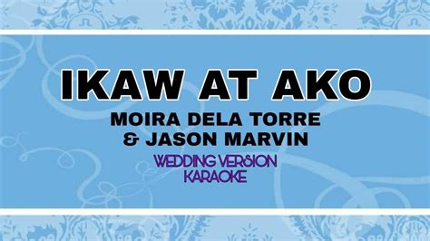 IKAW AT AKO - Moira & Jason | Wedding Karaoke Version - YouTube