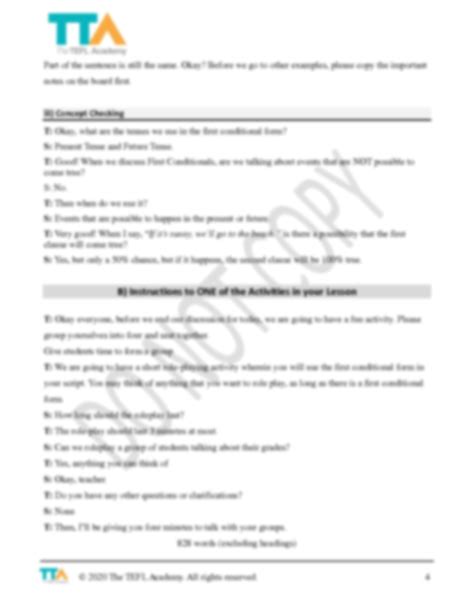 Solution The Tefl Academy Assignment B Teacher Language Studypool