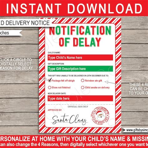 Delayed Gift Notice Gift Ideas For