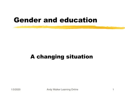 Ppt Gender And Education Powerpoint Presentation Free Download Id9490089