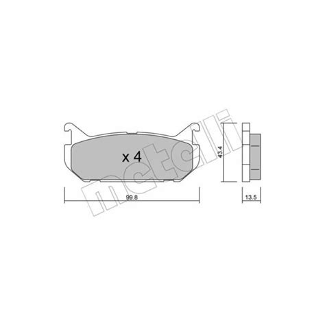 Metelli Bremskl Tze Bremsbel Ge Bremsbelagsatz Hinterachse F R Mazda