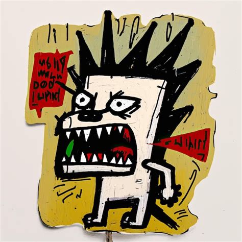 Basquiat Pegatina Abstracto Graffiti Pared Arte Expresi N Clipart