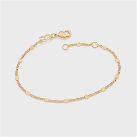 Pulseira Infantil Rommanel Folheado Ouro Elo Batido E Grumet Diamantado