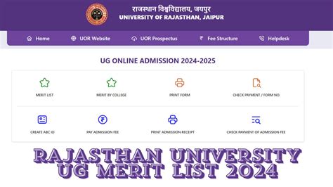 Rajasthan University Cut Off List 2024 Get Maharani College 3rd Merit