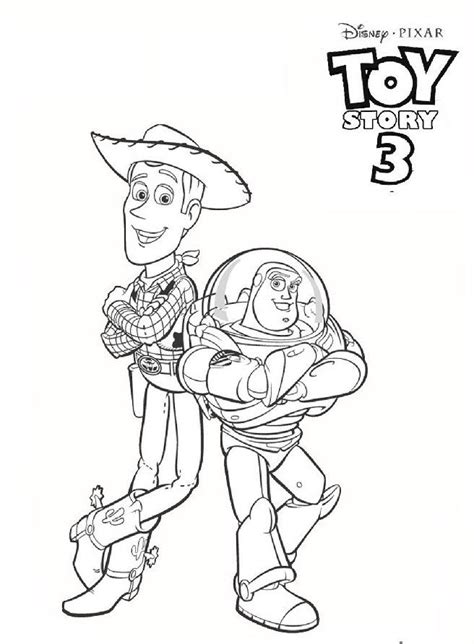 Coloriage Woody And Buzz Du Film Toy Story Dessin Gratuit Imprimer