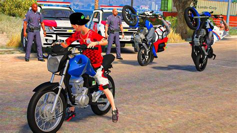 PASSEI NA BLITZ DE MOTO MEUS AMIGOS GTA 5 VIDA REAL 417 YouTube