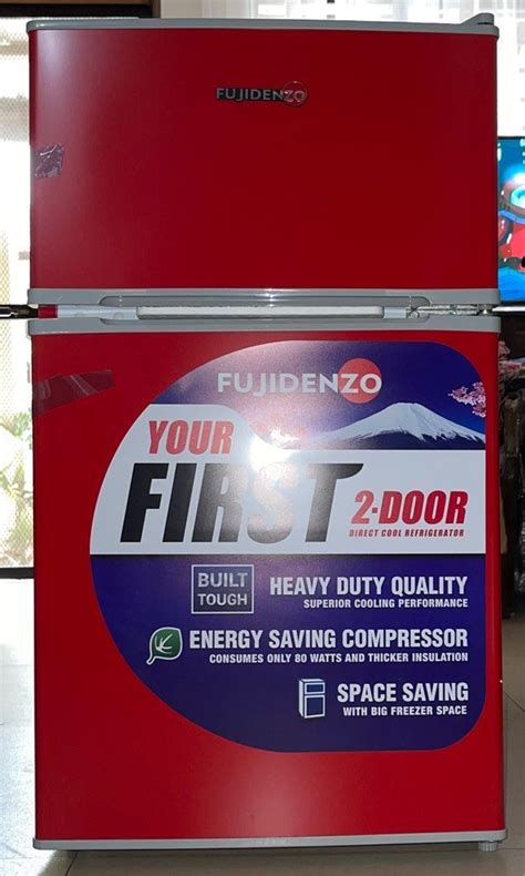 BRAND NEW Fujidenzo Personal Refrigerator Two Door Lucky Red TV Home