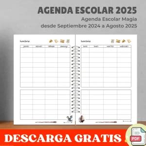 Agenda Escolar Magia Gratis Pdf Para Imprimir Arteconlili