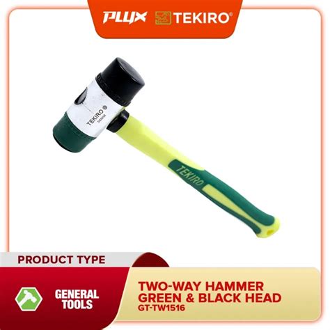 TEKIRO Two Way Hammer Green And Black Head 35MM Palu Kombinasi Plastik