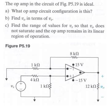 Solved The Op In The Circuit Of Fig P5 19 Is Ideal A Chegg