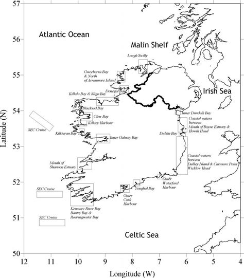 Location of areas sampled from 2001 to 2009. Depth contours in metres ...