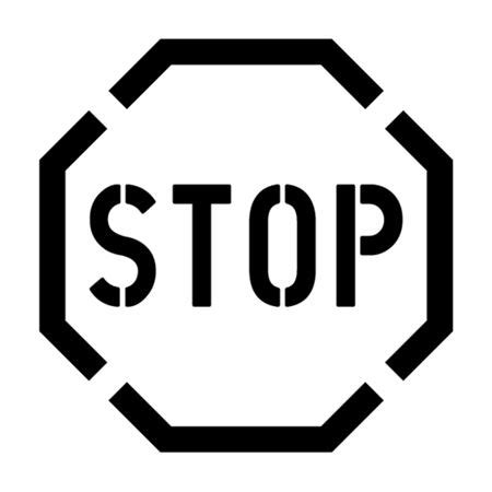 Stop Sign Stencil - 2' x 2' | Carlton Industries