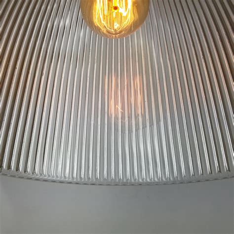 Large Prismatic Glass Cone Pendant Light E Contract Lighting