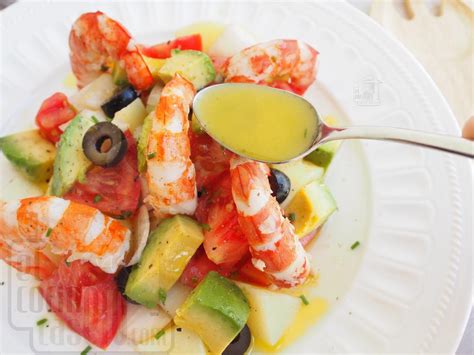 Ensalada De Patata Y Aguacate Con Langostinos El Cocinero Casero