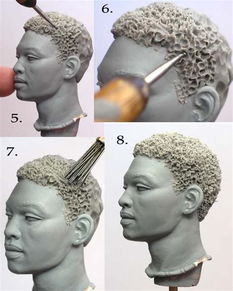 Textured Hair Tutorial Sculpture Techniques Sculpture Art Clay