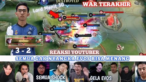 Reaksi Streamer Evos Vs Geek Game Semua Shoc Evos Bisa Comeback