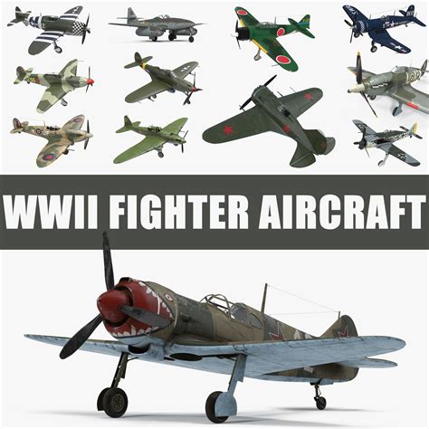 第二次世界大戦戦闘機3dモデルコレクション 3dモデル 869 3ds C4d Fbx Ma Obj Max Free3d