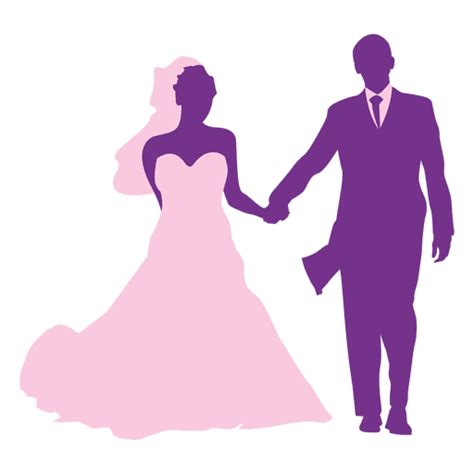 Happy Wedding Couple Silhouette Png And Svg Design For T Shirts