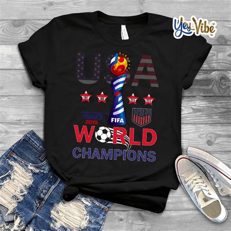 Uswnt Usa World Champion 4 Star T Shirt Champions France 2019 Shirt