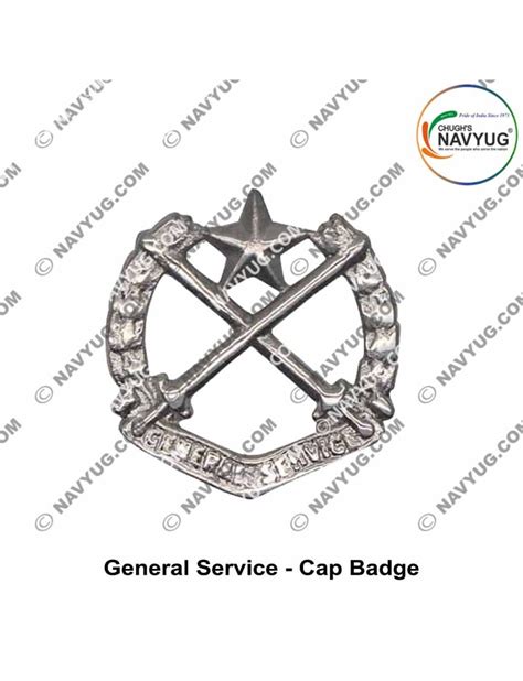 Army-Military General Service Uniform Cap Badge (Indian Army Service ...