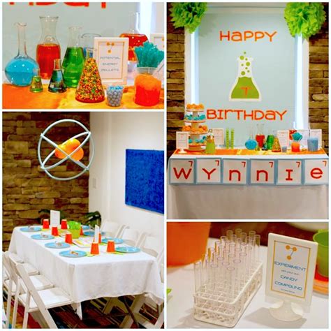 Kara S Party Ideas Science Themed 7th Birthday Party Kara S Party Ideas