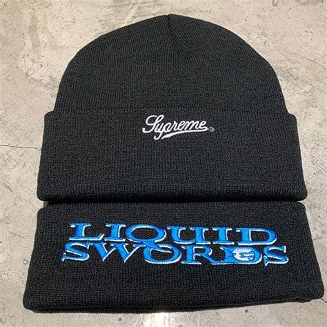 Supreme シュプリーム LIQUID SWORDS BEANIE 18FW ニット 帽 日本人対応 必ず届く パロディ専門