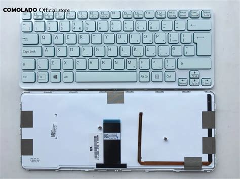 UK Keyboard For Sony Vaio SVE 14 SVE14 SVS14 SVE14A Backlit With White