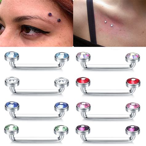 Face Dermal Piercing Jewelry