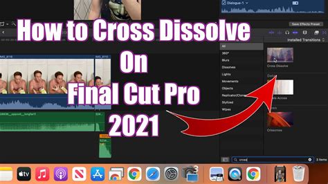 How To Cross Dissolve On Final Cut Pro Youtube