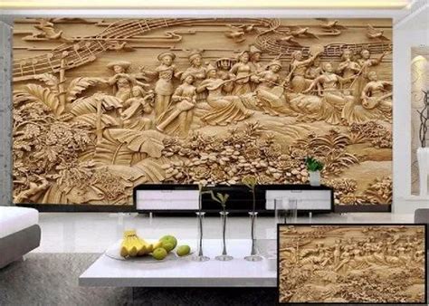 Golden Pvc Living Room Wall Panel For Residential At Rs Sq Ft In