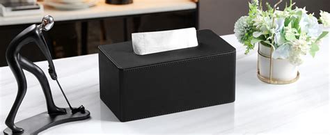 Amazon MEIBOOCH Tissue Box Cover Stylish PU Leather Rectangular