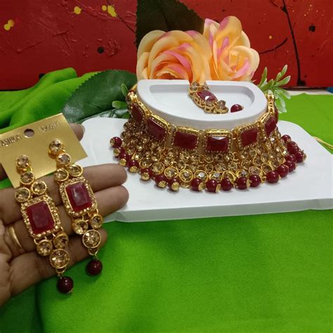 Choker Gold Color Choker Set Bombay Designer Choker Set Indian