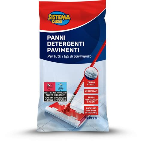 Panni Detergenti Umidificati Per Pavimenti Sistema Casa In Dettaglio