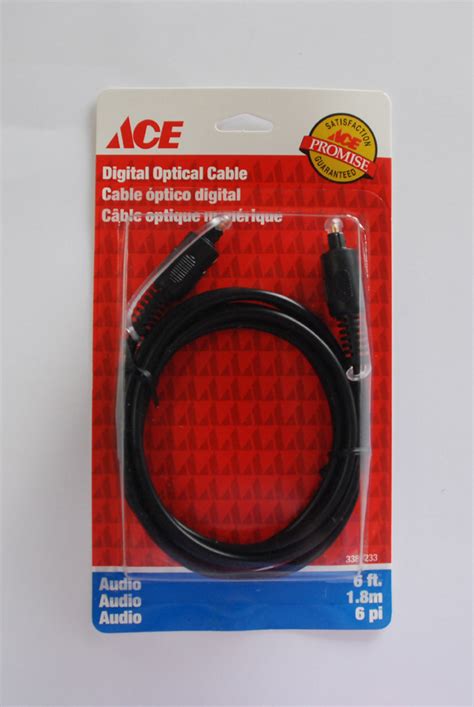 Ace Digital Optical Audio Cable 6 Ft 18288 Cm Ace Hardware