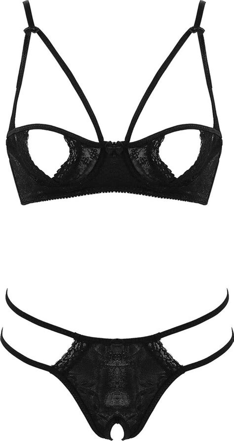 Choomomo Women S Lingerie Set Lace Embroidery Push Up Shelf Bra And