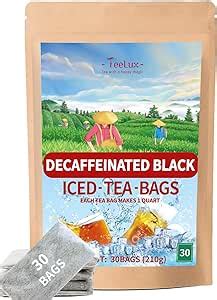 TeeLux Decaf Black Iced Tea Bags Decaffeinated Black Tea Bags