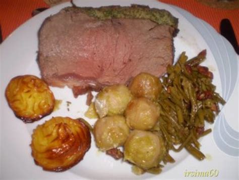 Roastbeef mit Senf Kräuter Kruste Rezept kochbar de