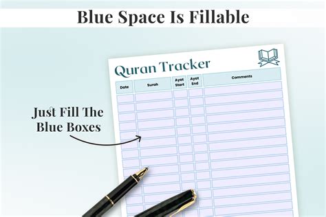 Free Printable Quran Tracker