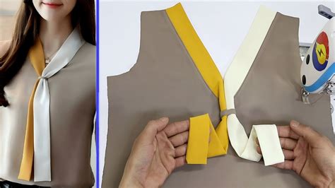 🌺 The Best Way To Sew A Collar V Neck Womens 😍 Sewing Techniques For