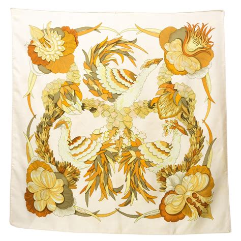 Hermes Tahiti By Cathy Latham Silk Scarf For Sale At Stdibs